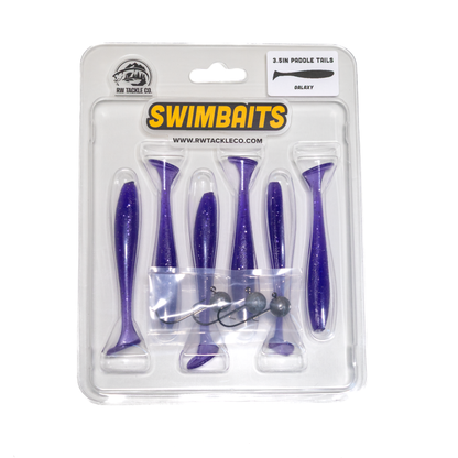 3.5" Paddle Tail Swimbaits w/ Jig heads